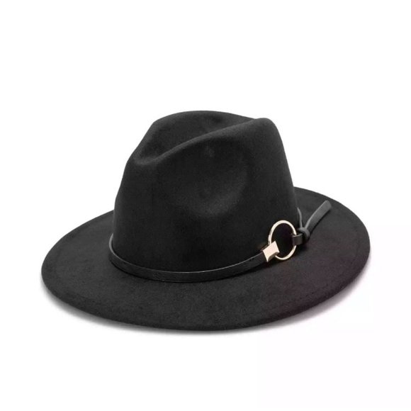 INC International Concepts Accessories - INC International Concepts Women's Panama Hat Hardware Ring Black OS NWD
